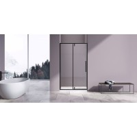 Душевая дверь Vincea Slim-N VDP-4SN100CLB, 100 см, распашная, стекло прозрачное, профиль черный