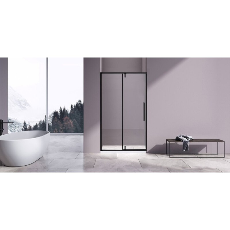 Душевая дверь Vincea Slim-N VDP-4SN100CLB, 100 см, распашная, стекло прозрачное, профиль черный