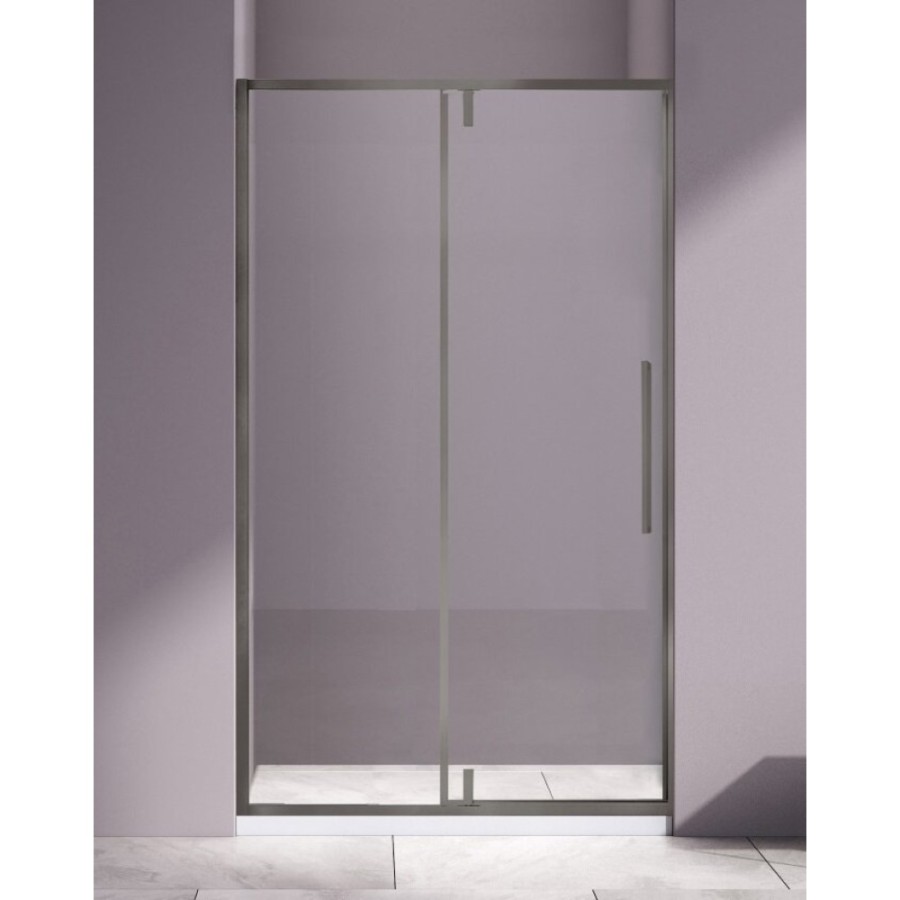 Душевая дверь Vincea Slim-N VDP-4SN100CLGM, 100 см, распашная, стекло прозрачное, профиль вороненая сталь