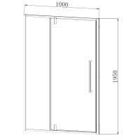 Душевая дверь Vincea Slim-N VDP-4SN100CLGM, 100 см, распашная, стекло прозрачное, профиль вороненая сталь