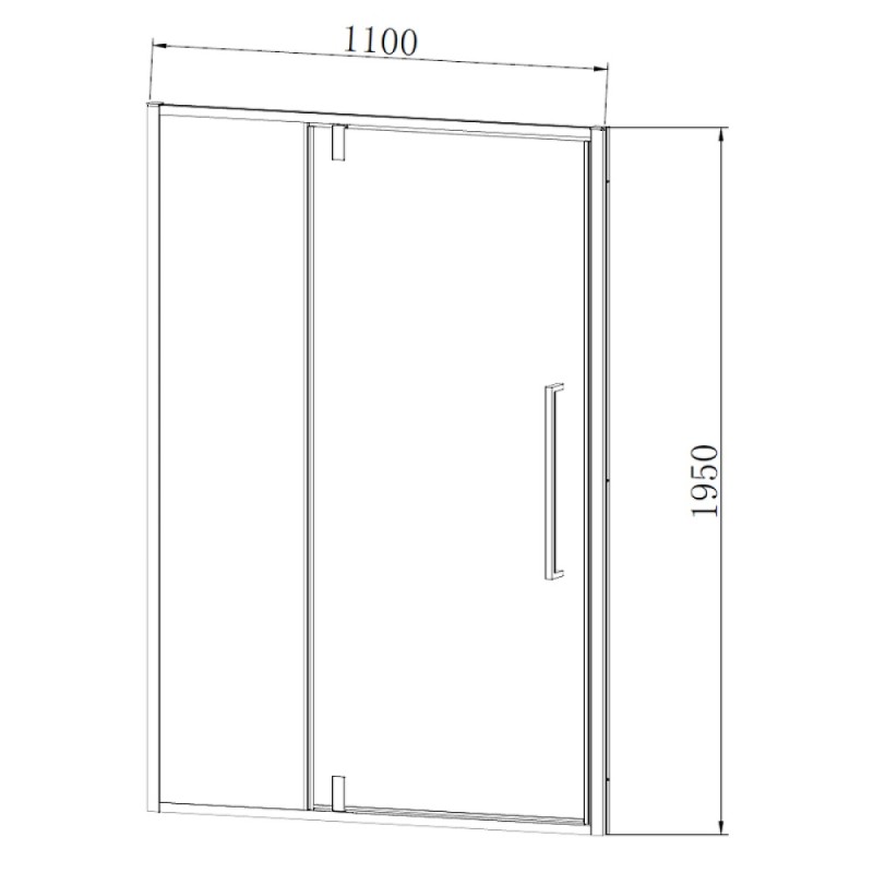 Душевая дверь Vincea Slim-N VDP-4SN110CL, 110 см, распашная, стекло прозрачное, профиль хром
