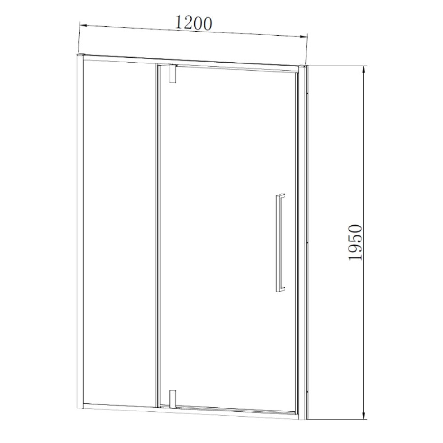 Душевая дверь Vincea Slim-N VDP-4SN120CLB, 120 см, распашная, стекло прозрачное, профиль черный