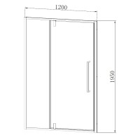 Душевая дверь Vincea Slim-N VDP-4SN120CLGM, 120 см, распашная, стекло прозрачное, профиль вороненая сталь