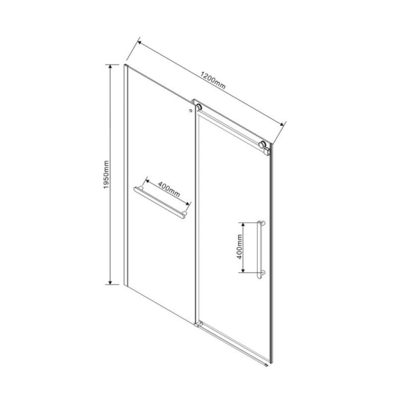 Душевая дверь Vincea Сomo Soft VDS-1CS120CLGM, 120 см, стекло прозрачное, профиль вороненая сталь, gunmetal