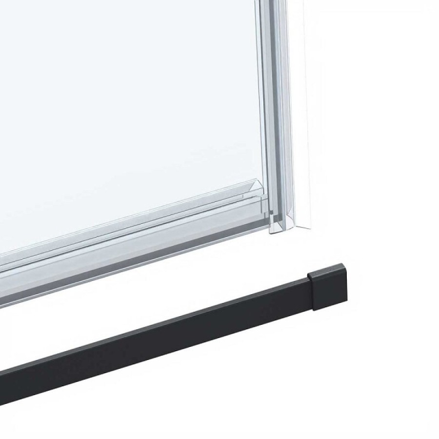 Душевая дверь Vincea Сomo Soft 130 см, стекло прозрачное, профиль черный, VDS-1CS130CLB