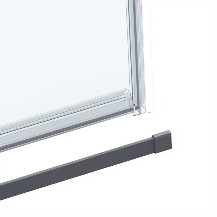 Душевая дверь Vincea Сomo Soft VDS-1CS130CLGM, 130 см, стекло прозрачное, профиль вороненая сталь, gunmetal