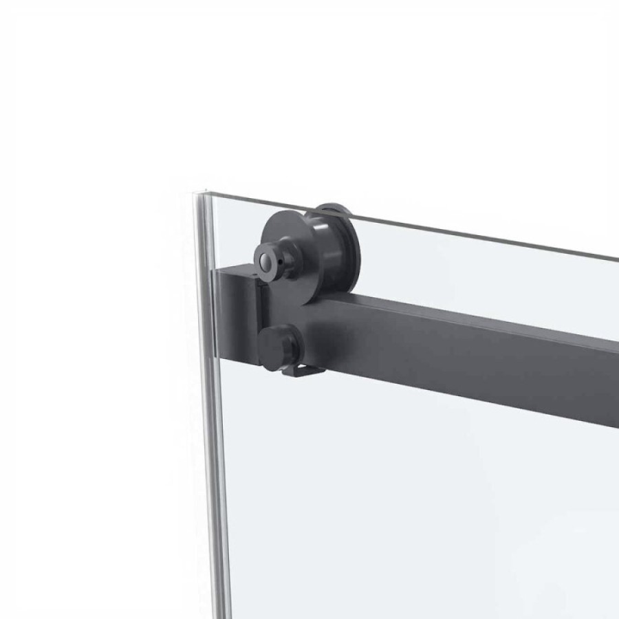 Душевая дверь Vincea Сomo Soft VDS-1CS130CLGM, 130 см, стекло прозрачное, профиль вороненая сталь, gunmetal
