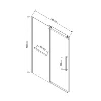 Душевая дверь Vincea Сomo Soft 140 см, стекло прозрачное, профиль хром, VDS-1CS140CL