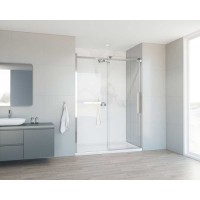 Душевая дверь Vincea Сomo Soft 140 см, стекло прозрачное, профиль хром, VDS-1CS140CL