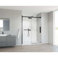 Душевая дверь Vincea Сomo Soft 140 см, стекло прозрачное, профиль черный, VDS-1CS140CLB