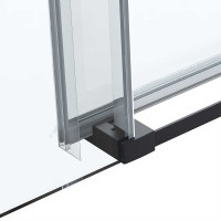 Душевая дверь Vincea Сomo Soft 140 см, стекло прозрачное, профиль черный, VDS-1CS140CLB