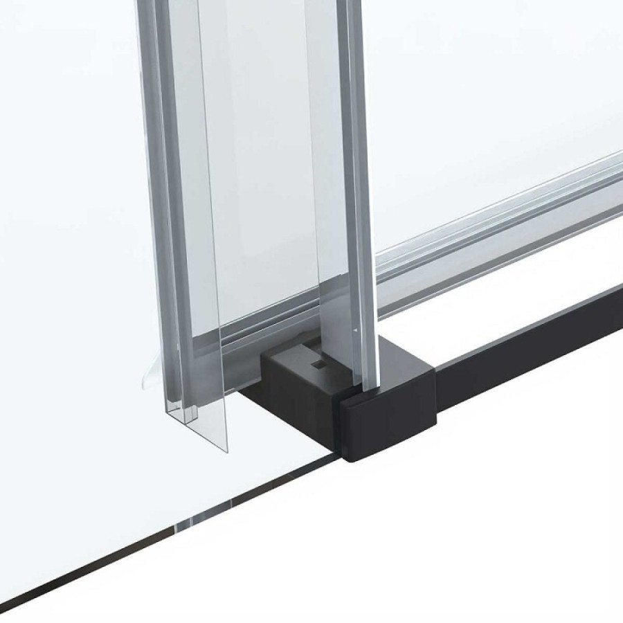 Душевая дверь Vincea Сomo Soft 150 см, стекло прозрачное, профиль черный, VDS-1CS150CLB
