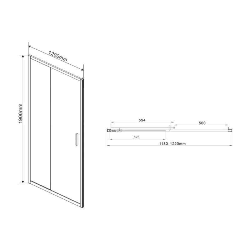 Душевая дверь Vincea Garda VDS-1G120CLBN, 120 см, стекло прозрачное, профиль брашированный никель