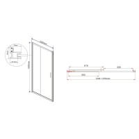 Душевая дверь Vincea Garda VDS-1G 125 см раздвижная, стекло шиншилла, хром, VDS-1G125CH