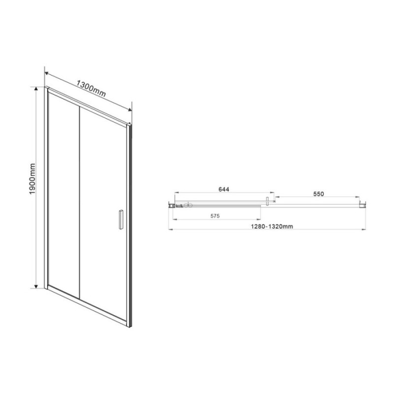 Душевая дверь Vincea Garda 130 см, стекло прозрачное, профиль воронёная сталь, gunmetal, VDS-1G130CLGM