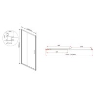 Душевая дверь Vincea Garda VDS-1G 135 см раздвижная, стекло шиншилла, хром, VDS-1G135CH