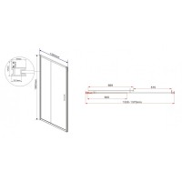 Душевая дверь Vincea Garda VDS-1G 135 см раздвижная, стекло прозрачное, хром, VDS-1G135CL