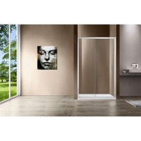 Душевая дверь Vincea Garda VDS-1G 145 см раздвижная, стекло прозрачное, хром, VDS-1G145CL