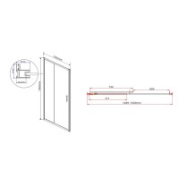 Душевая дверь Vincea Garda VDS-1G150CH, 150 см, раздвижная, стекло шиншилла, хром