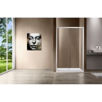 Душевая дверь Vincea Garda VDS-1G150CL, 150 см, раздвижная, стекло прозрачное, хром