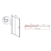 Душевая дверь Vincea Garda VDS-1G 160 см раздвижная, стекло прозрачное, хром, VDS-1G160CL