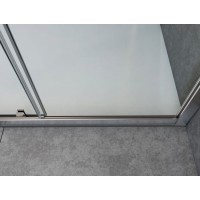 Душевая дверь Vincea Garda VDS-1G2 170 см раздвижная, стекло шиншилла, профиль хром, VDS-1G2170CH