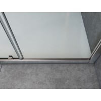 Душевая дверь Vincea Garda VDS-1G2 180 см раздвижная, стекло шиншилла, профиль хром, VDS-1G2180CH