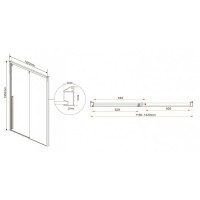Душевая дверь Vincea Lugano VDS-1L-1 120 см раздвижная, стекло тонированное, черный, VDS-1L120CGB-1