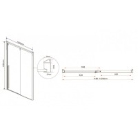 Душевая дверь Vincea Lugano VDS-1L120CL-1, 120 см, раздвижная, стекло прозрачное, хром