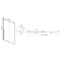 Душевая дверь Vincea Lugano VDS-1L120CLB-1, 120 см, раздвижная, стекло прозрачное, черный