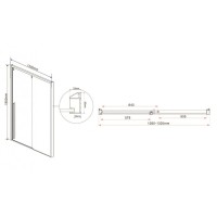 Душевая дверь Vincea Lugano VDS-1L130CL-1, 130 см, раздвижная, стекло прозрачное, хром