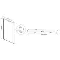 Душевая дверь Vincea Lugano VDS-1L-1 140 см раздвижная, стекло прозрачное, черный, VDS-1L140CLB-1