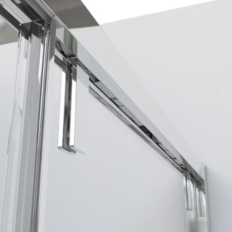 Душевая дверь Vincea Lugano VDS-1L-1 140 см раздвижная, стекло прозрачное, черный, VDS-1L140CLB-1