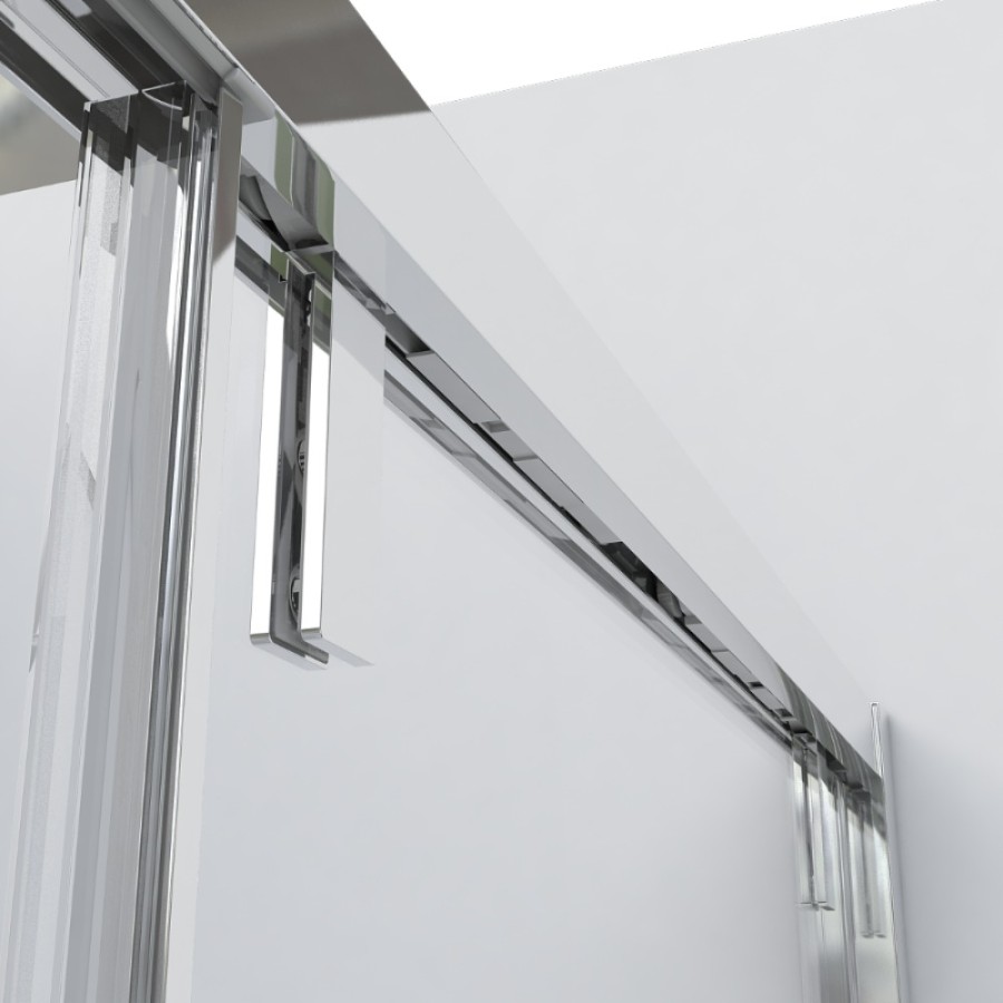 Душевая дверь Vincea Lugano VDS-1L-1 140 см раздвижная, стекло прозрачное, черный, VDS-1L140CLB-1