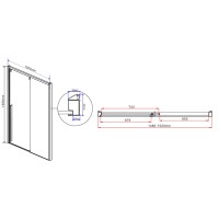 Душевая дверь Vincea Lugano VDS-1L-1 150 см раздвижная, стекло прозрачное, хром, VDS-1L150CL-1