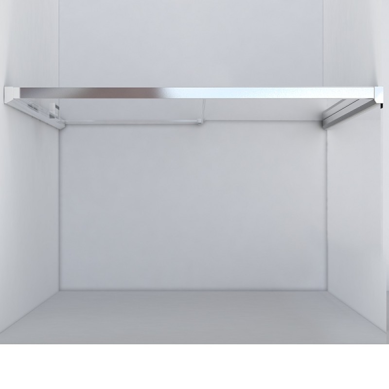 Душевая дверь Vincea Lugano, 150 см, стекло прозрачное, профиль черный, VDS-1L150CLB-1