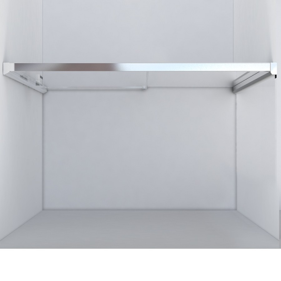 Душевая дверь Vincea Lugano, 150 см, стекло прозрачное, профиль черный, VDS-1L150CLB-1