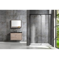 Душевая дверь Vincea Lugano, 150 см, стекло прозрачное, профиль черный, VDS-1L150CLB-1