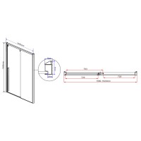 Душевая дверь Vincea Lugano VDS-1L-1 160 см раздвижная, стекло прозрачное, хром, VDS-1L160CL-1