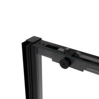 Душевая дверь Vincea Slim Soft, 110 см, раздвижная, стекло прозрачное, профиль черный, VDS-1SS110CLB