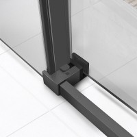 Душевая дверь Vincea Slim Soft 110 см, стекло прозрачное, воронёная сталь, gunmetal, VDS-1SS110CLGM