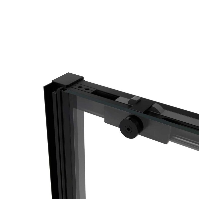 Душевая дверь Vincea Slim Soft 120 см, стекло тонированное, черный, VDS-1SS120CGB