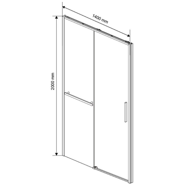 Душевая дверь Vincea Slim Soft VDS-1SS140CLG, 140 см, стекло прозрачное, профиль брашированное золото