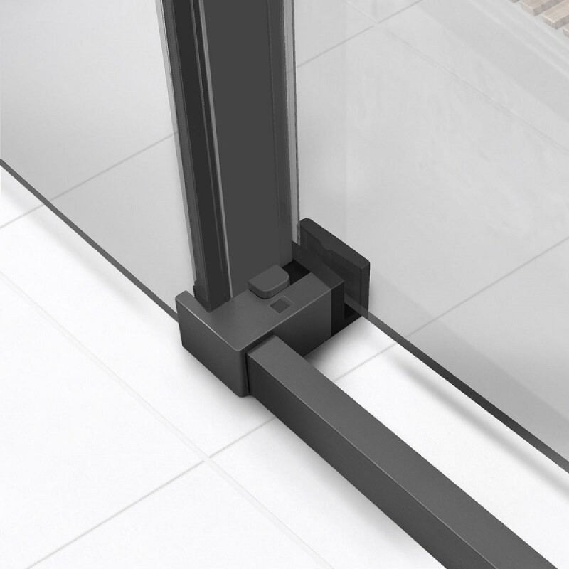 Душевая дверь Vincea Slim Soft 150 см, стекло прозрачное, воронёная сталь, gunmetal, VDS-1SS150CLGM