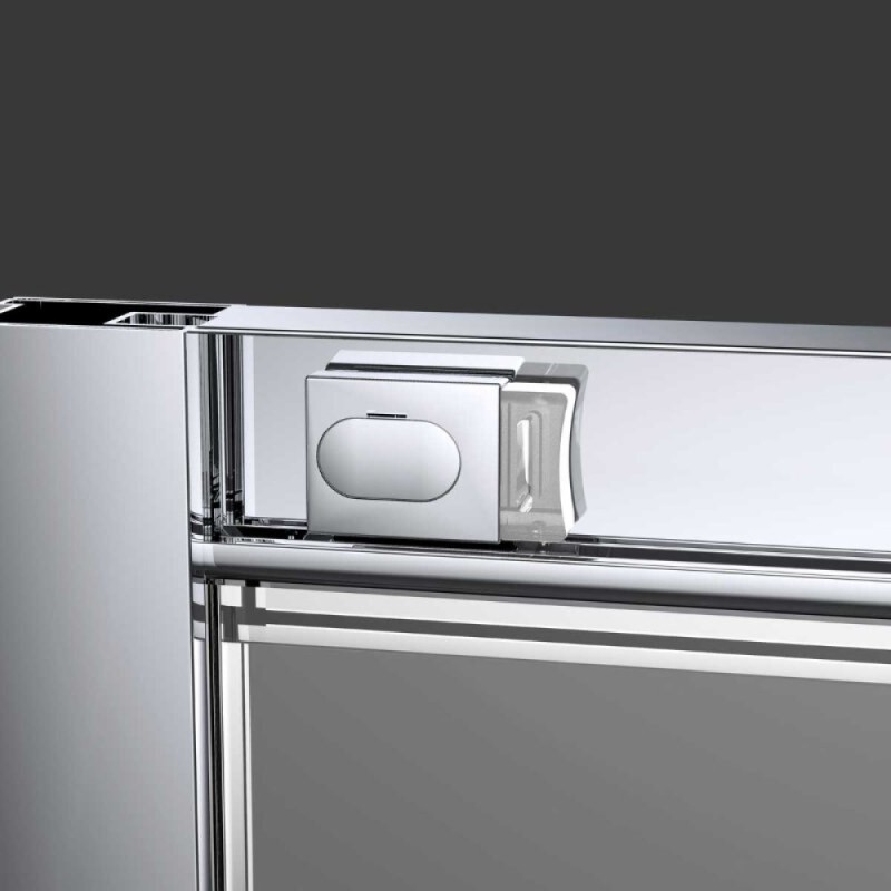 Душевая дверь Vincea Alpha VDS-3AL130CLGM, 130 см, стекло прозрачное, профиль вороненая сталь, gunmetal