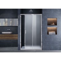 Душевая дверь Vincea Alpha VDS-3AL 140 см раздвижная, стекло текстурное, хром, VDS-3AL140MT