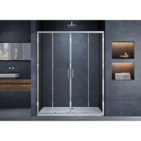 Душевая дверь Vincea Alpha VDS-3AL 160 см раздвижная, стекло прозрачное, хром, VDS-3AL2160CL