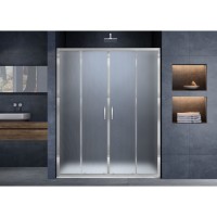 Душевая дверь Vincea Alpha VDS-3AL 180 см раздвижная, стекло текстурное, хром, VDS-3AL2180MT