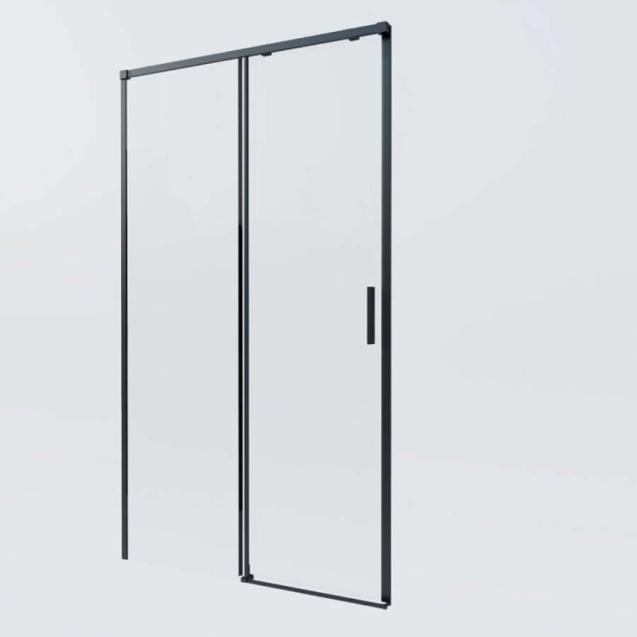 Душевая дверь Vincea Soft VDS-3SO2120CLB, 120 см, раздвижная, стекло прозрачное, профиль черный
