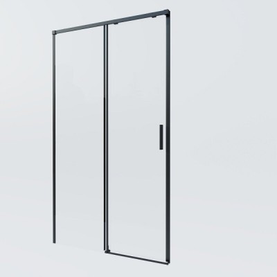 Душевая дверь Vincea Soft VDS-3SO2140CLB, 140 см, раздвижная, стекло прозрачное, профиль черный